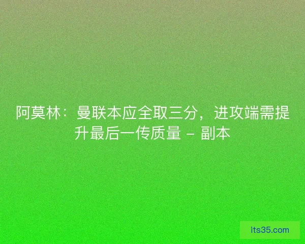 阿莫林：曼联本应全取三分，进攻端需提升最后一传质量 - 副本