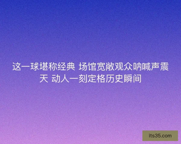 这一球堪称经典 场馆宽敞观众呐喊声震天 动人一刻定格历史瞬间